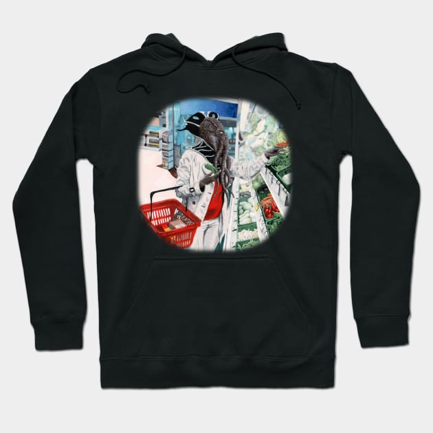 Mind Flayer Grocery Store Fantasy Artwork Hoodie by Helms Art Creations